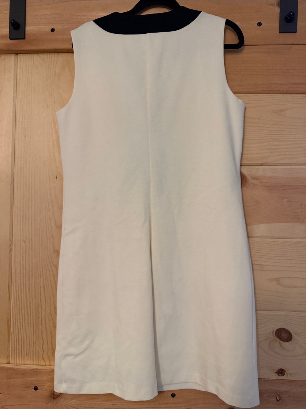 MICHAEL Michael Kors Colorblock Sleeveless Shift Dress – Cream/Black - Picture 4 of 7